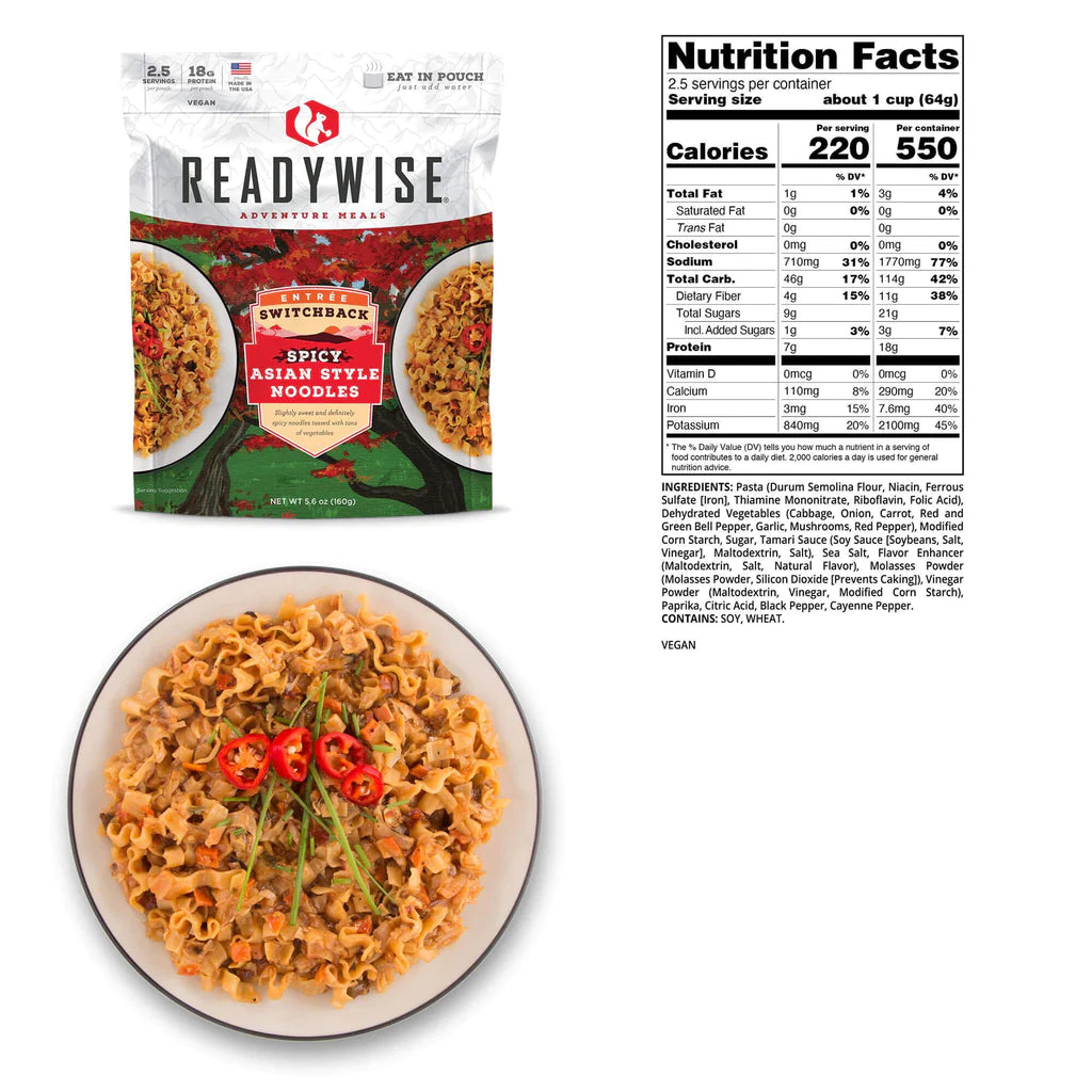 Switchback Spicy Asian Style Noodles Case of 6