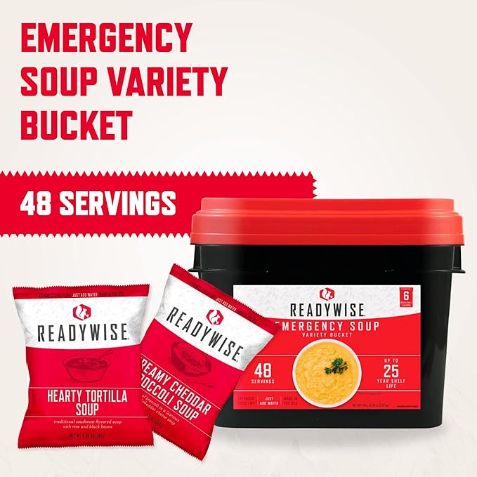 48 Serving Emergency Soup Grab and Go Bucket