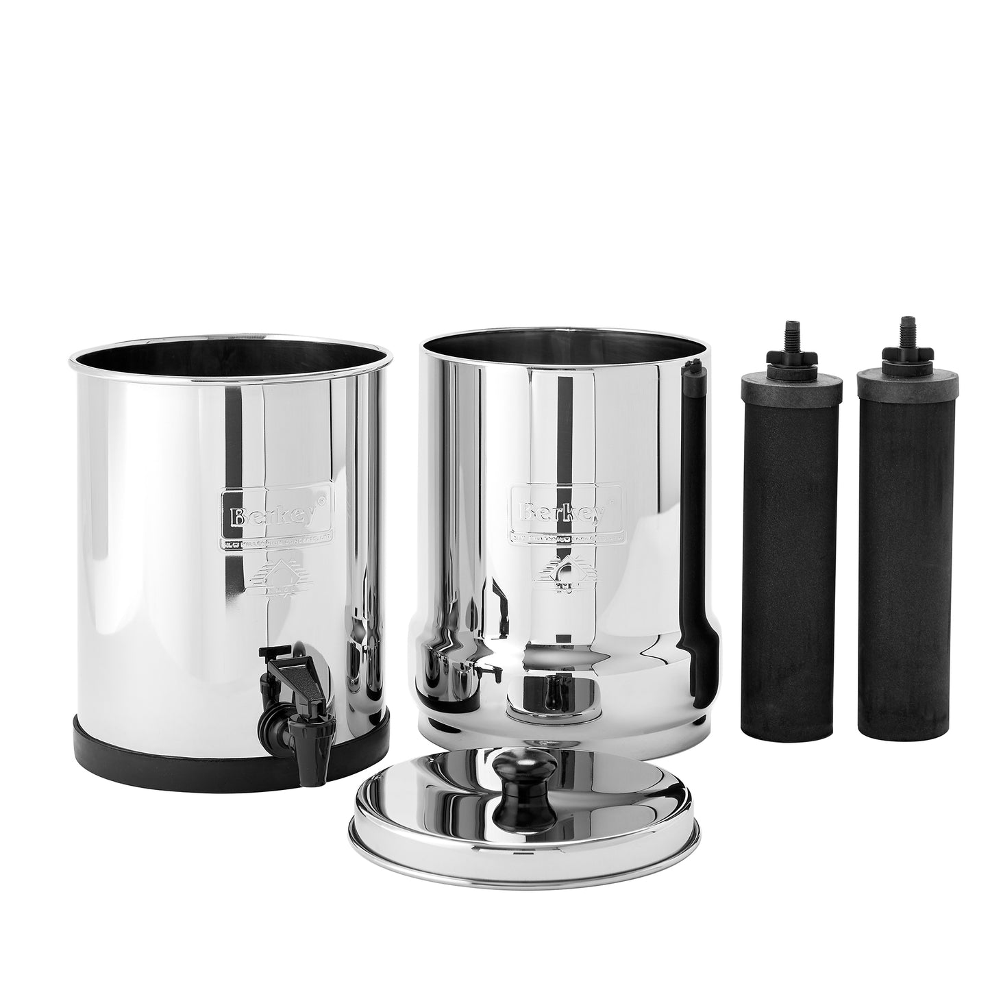 TRAVEL Berkey Water Filter System Includes 2 Black Berkey Filters