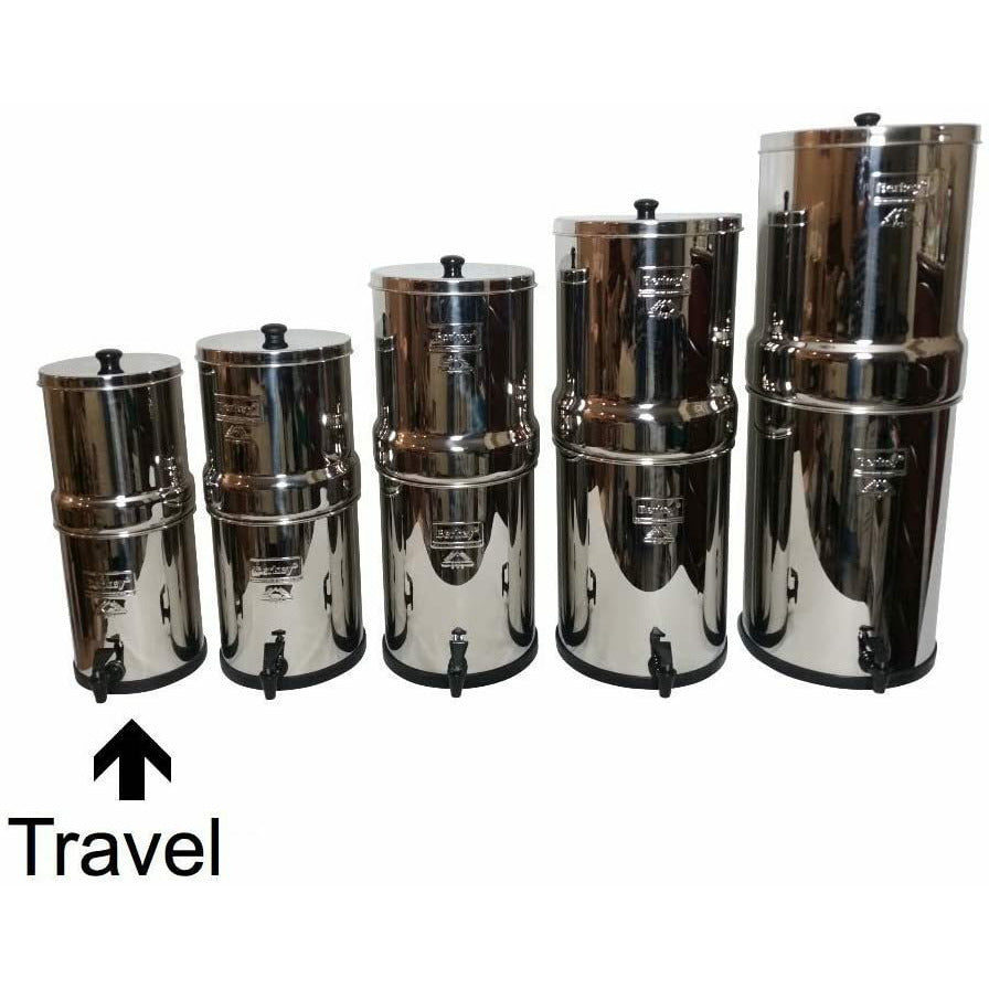 TRAVEL Berkey Water Filter System Includes 2 Black Berkey Filters