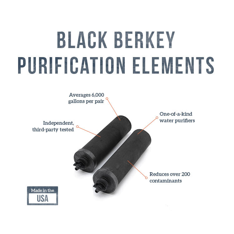 Crown Berkey Water Filter System Includes 2 Black Berkey Filters