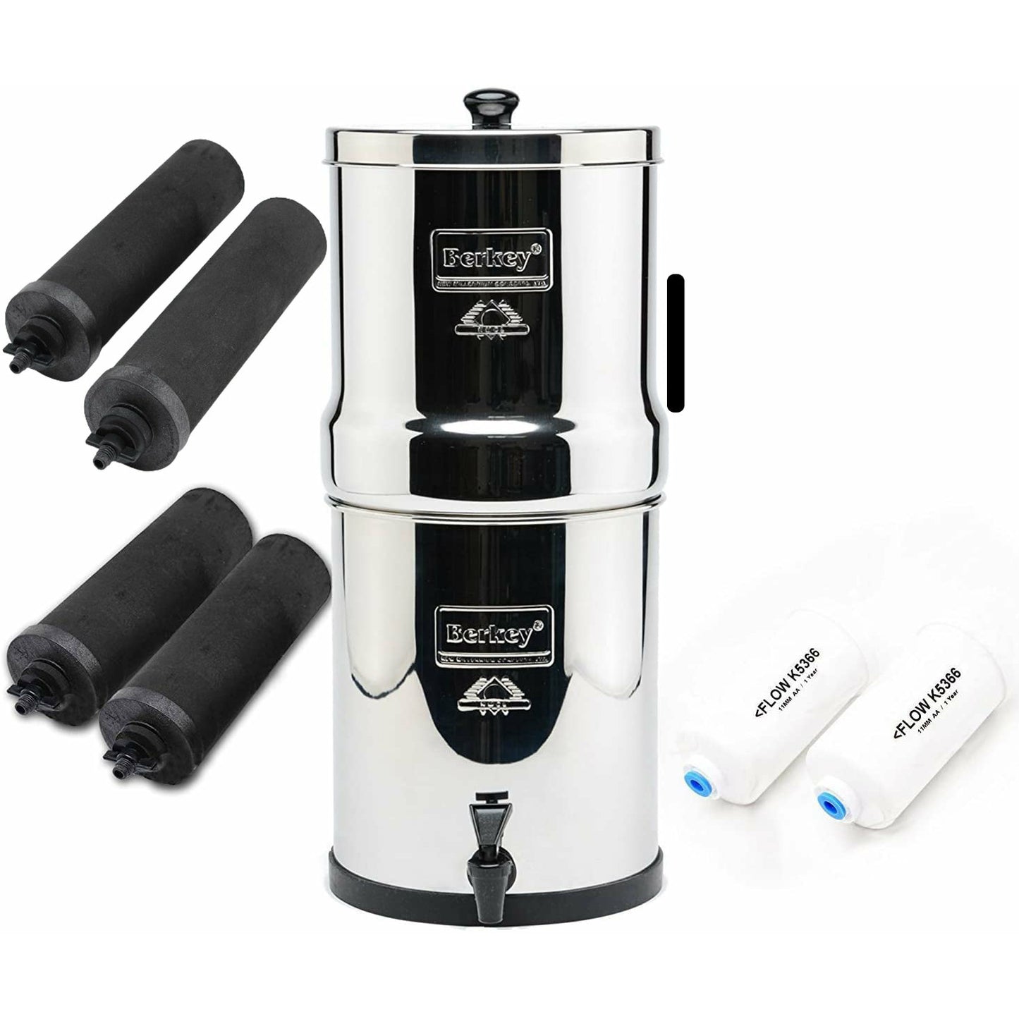 Crown Berkey Water Filter System Includes 2 Black Berkey Filters