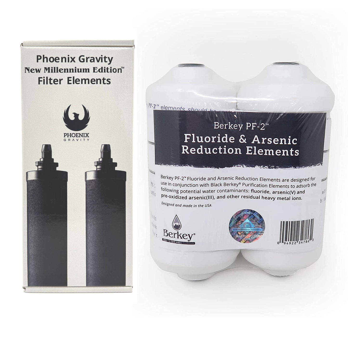 NEW! Phoenix Gravity New Millennium Edition™ Filter Elements and PF2 Berkey Fluoride Filter Bundle