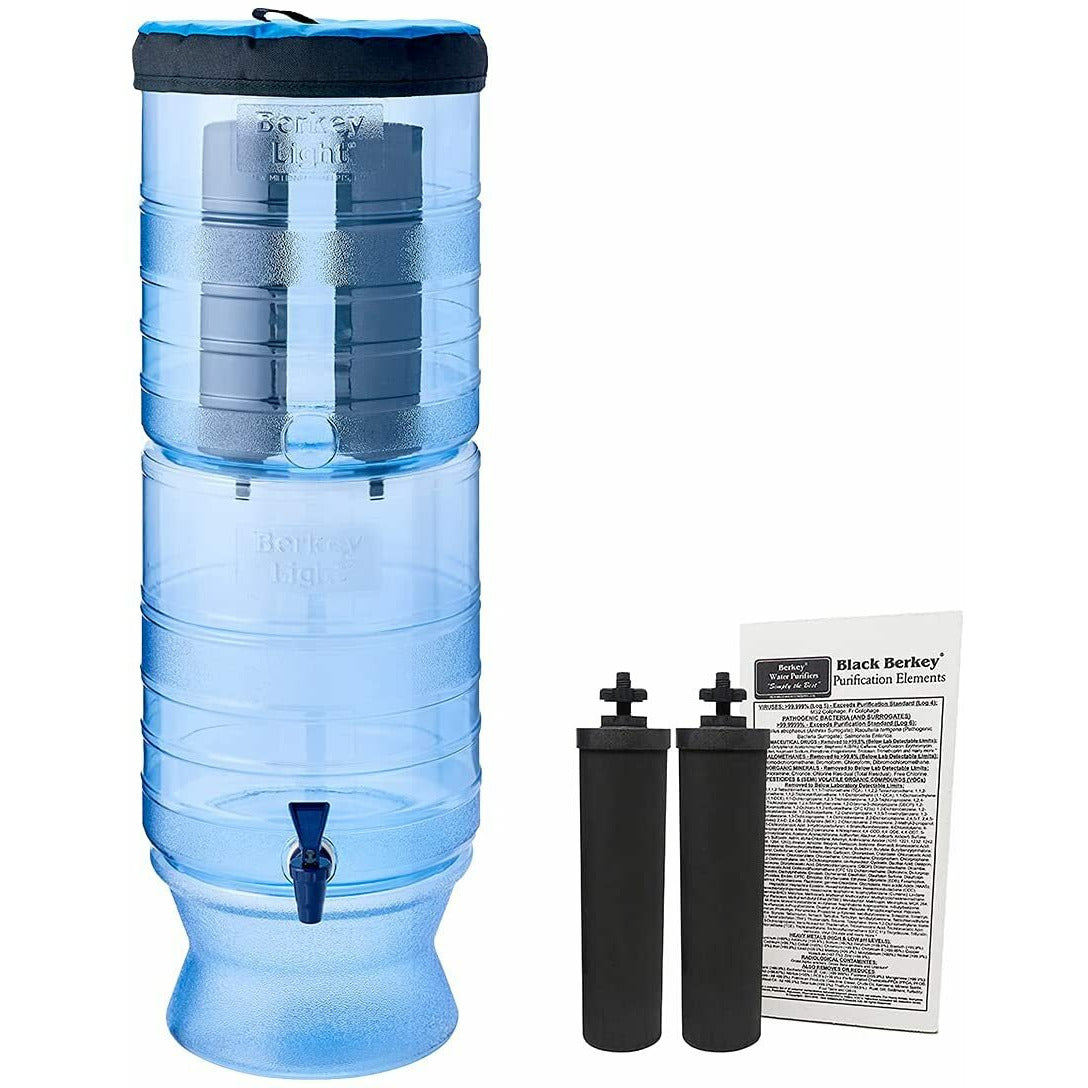 Light Berkey Water Filter System  Includes 2 Black Berkey Filters